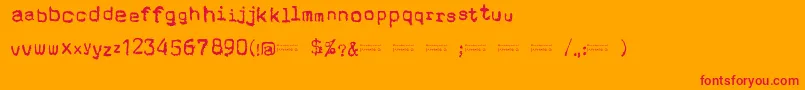 CholoSperryRandR20 Font – Red Fonts on Orange Background