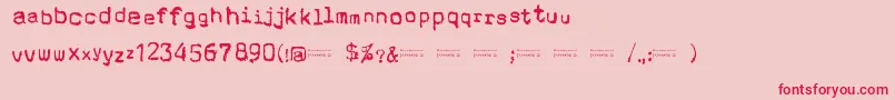 CholoSperryRandR20 Font – Red Fonts on Pink Background