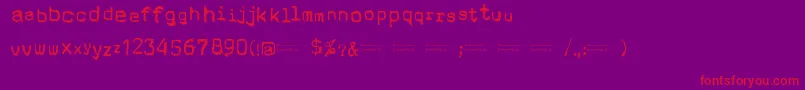 fuente CholoSperryRandR20 – Fuentes Rojas Sobre Fondo Morado