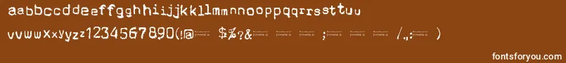 フォントCholoSperryRandR20 – 茶色の背景に白い文字