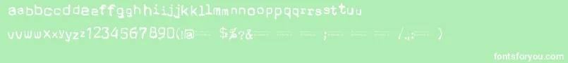CholoSperryRandR20 Font – White Fonts on Green Background