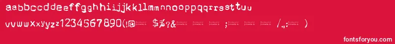 フォントCholoSperryRandR20 – 赤い背景に白い文字