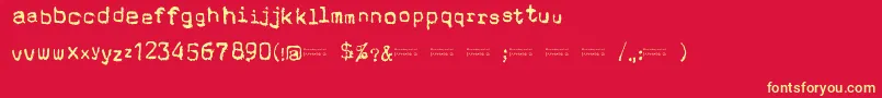 CholoSperryRandR20 Font – Yellow Fonts on Red Background