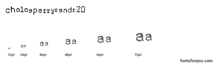 CholoSperryRandR20 Font Sizes