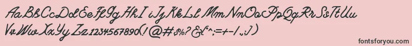 CampgroundfreedemoRegular-Schriftart – Schwarze Schriften auf rosa Hintergrund