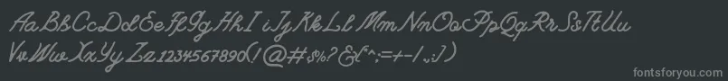 CampgroundfreedemoRegular Font – Gray Fonts on Black Background