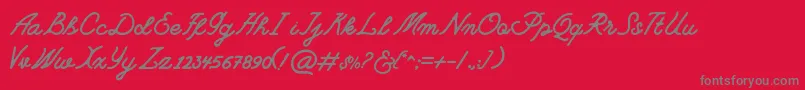 CampgroundfreedemoRegular Font – Gray Fonts on Red Background