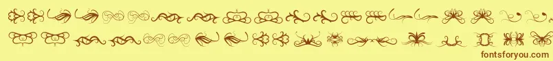 Czcionka Tearsofjoy – brązowe czcionki na żółtym tle