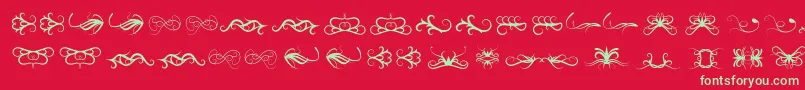 Tearsofjoy Font – Green Fonts on Red Background