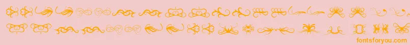 Tearsofjoy Font – Orange Fonts on Pink Background