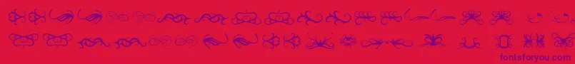 Tearsofjoy Font – Purple Fonts on Red Background
