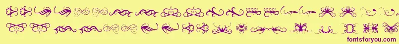 Tearsofjoy Font – Purple Fonts on Yellow Background