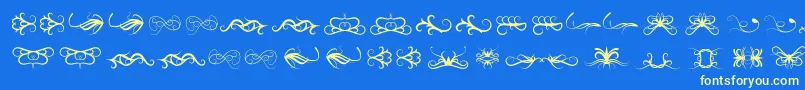 Tearsofjoy Font – Yellow Fonts on Blue Background