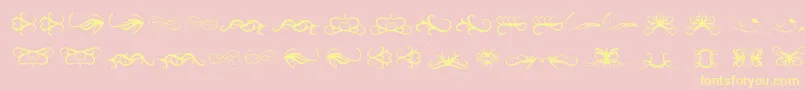 Tearsofjoy Font – Yellow Fonts on Pink Background