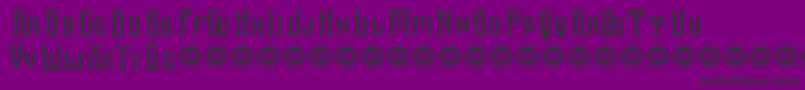フォントHallowgrave – 紫の背景に黒い文字