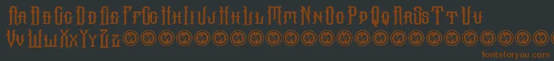 Hallowgrave Font – Brown Fonts on Black Background