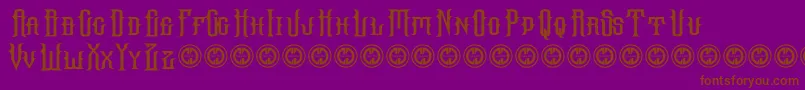 Hallowgrave Font – Brown Fonts on Purple Background