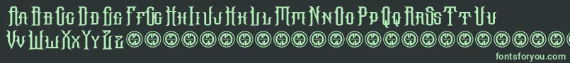 Hallowgrave-fontti – vihreät fontit mustalla taustalla
