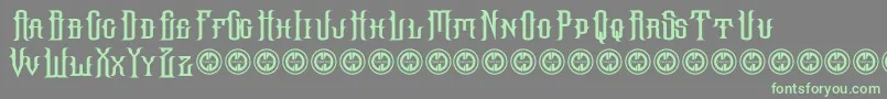 Hallowgrave Font – Green Fonts on Gray Background