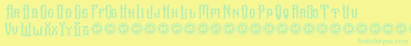 Hallowgrave Font – Green Fonts on Yellow Background