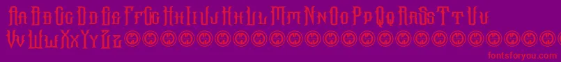 Hallowgrave Font – Red Fonts on Purple Background