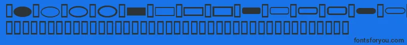 Шрифт WeSimpleButtons – чёрные шрифты на синем фоне
