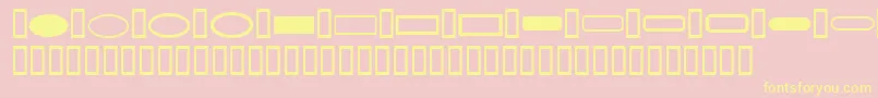 WeSimpleButtons-Schriftart – Gelbe Schriften auf rosa Hintergrund