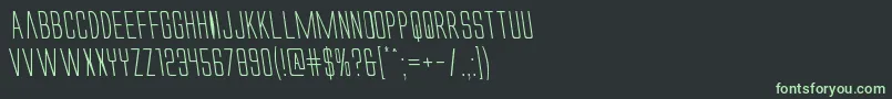 フォントAlienleagueiileft – 黒い背景に緑の文字