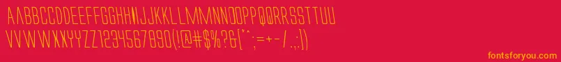 Alienleagueiileft Font – Orange Fonts on Red Background