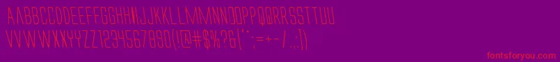 Alienleagueiileft-Schriftart – Rote Schriften auf violettem Hintergrund