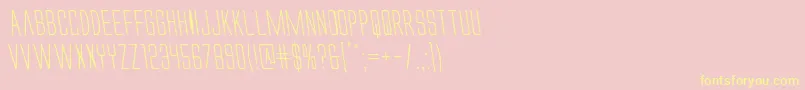 Alienleagueiileft Font – Yellow Fonts on Pink Background