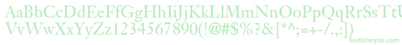 JansonSsi Font – Green Fonts on White Background