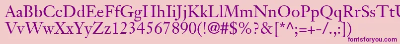 JansonSsi Font – Purple Fonts on Pink Background