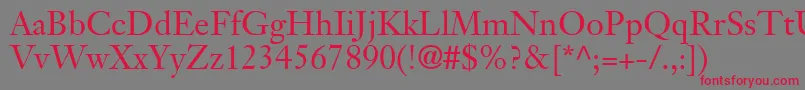 JansonSsi Font – Red Fonts on Gray Background