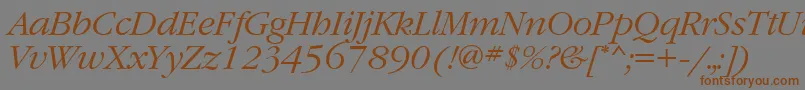 GaramondattItalic Font – Brown Fonts on Gray Background