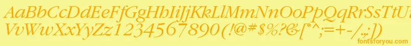More about GaramondattItalic Font GaramondattItalic Font – Orange Fonts on Yellow Background