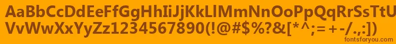 SegoeUiРџРѕР»СѓР¶РёСЂРЅС‹Р№ Font – Brown Fonts on Orange Background