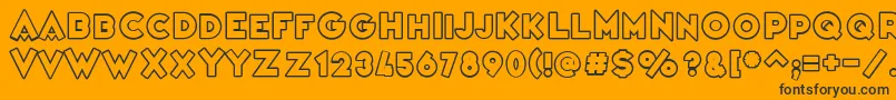 VarietРІCasino Font – Black Fonts on Orange Background