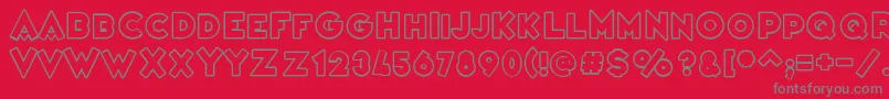 フォントVarietРІCasino – 赤い背景に灰色の文字