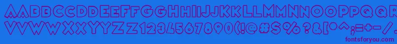 VarietРІCasino Font – Purple Fonts on Blue Background
