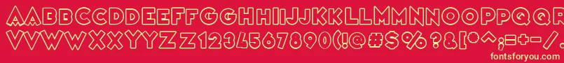 VarietРІCasino Font – Yellow Fonts on Red Background