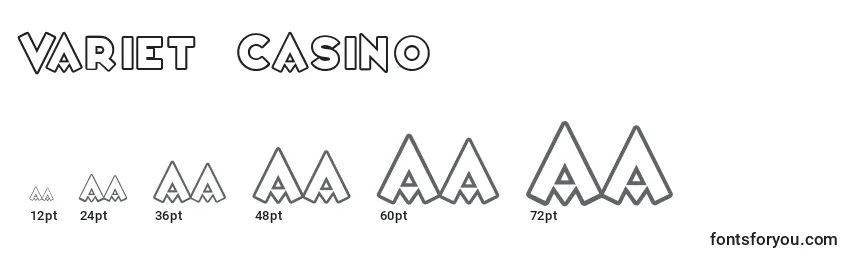 Размеры шрифта VarietРІCasino