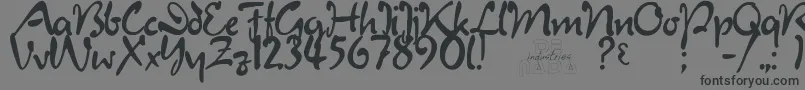 JulietRegular Font – Black Fonts on Gray Background