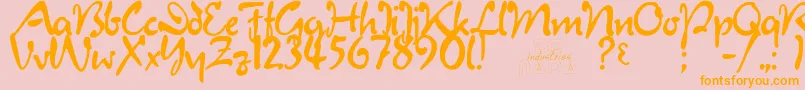 JulietRegular Font – Orange Fonts on Pink Background