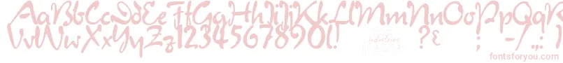 JulietRegular-Schriftart – Rosa Schriften auf weißem Hintergrund