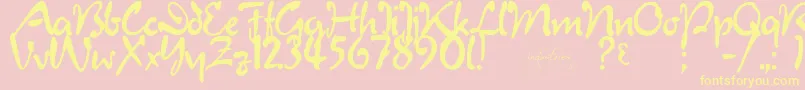 JulietRegular Font – Yellow Fonts on Pink Background