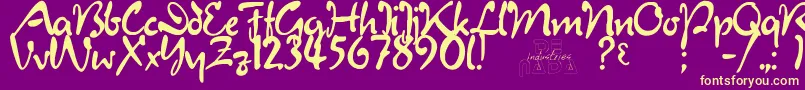 JulietRegular Font – Yellow Fonts on Purple Background