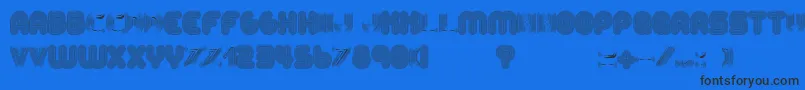 More about AltRetroRegular Font AltRetroRegular Font – Black Fonts on Blue Background