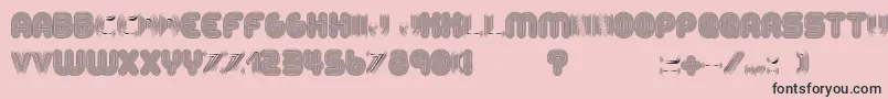 AltRetroRegular-fontti – mustat fontit vaaleanpunaisella taustalla