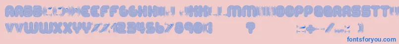 フォントAltRetroRegular – ピンクの背景に青い文字